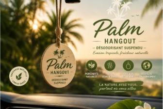 Palm Hangout, désodorisant suspendu : évasion tropicale